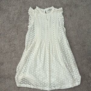 Madewell with tags, shift little white/ivory natural dress, 100% cotton size L